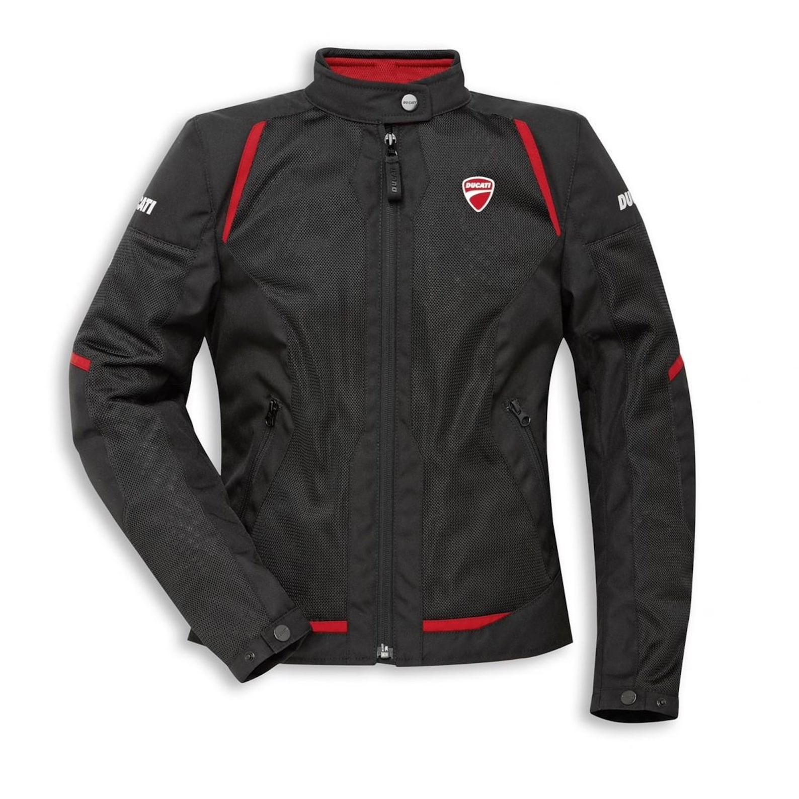 Ducati Fabric Flow C4+ Motorcycle Jacket | Women's Waterproof Textile Biker Jacket with Armor | Racing Touring Riding Gear