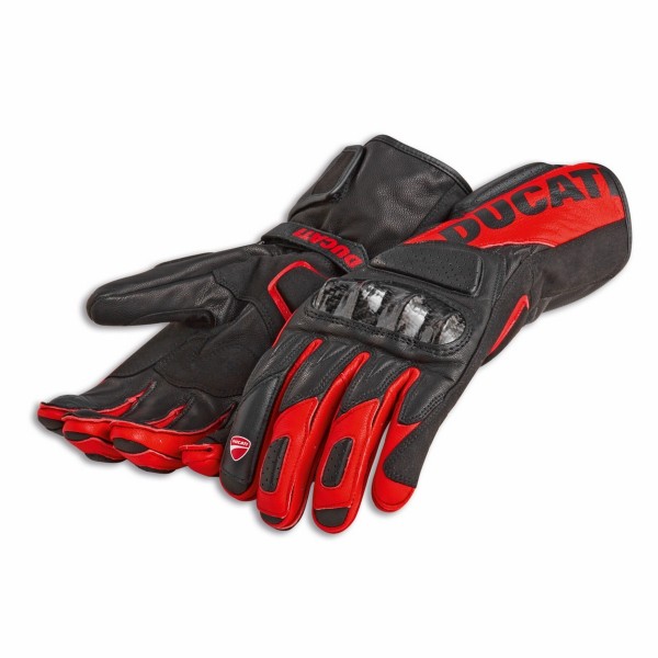 Ducati Performance C3 Leather Motorcycle Gloves | Premium Cowhide Biker Racing Gear